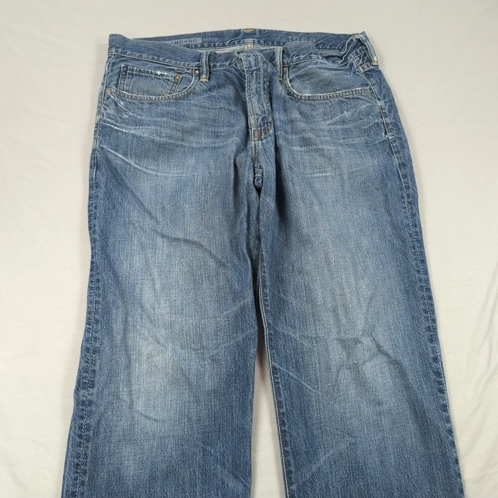 Gap Jeans‎ Mens 35x32 Blue 1969 Standard Distressed Casual Preppy Faded